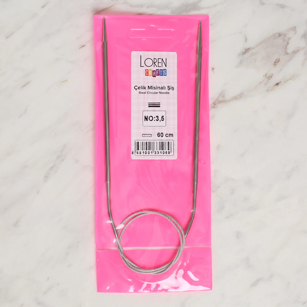 Loren Crafts 3.5mm 60 cm Steel Circular Knitting Needle - Image 4