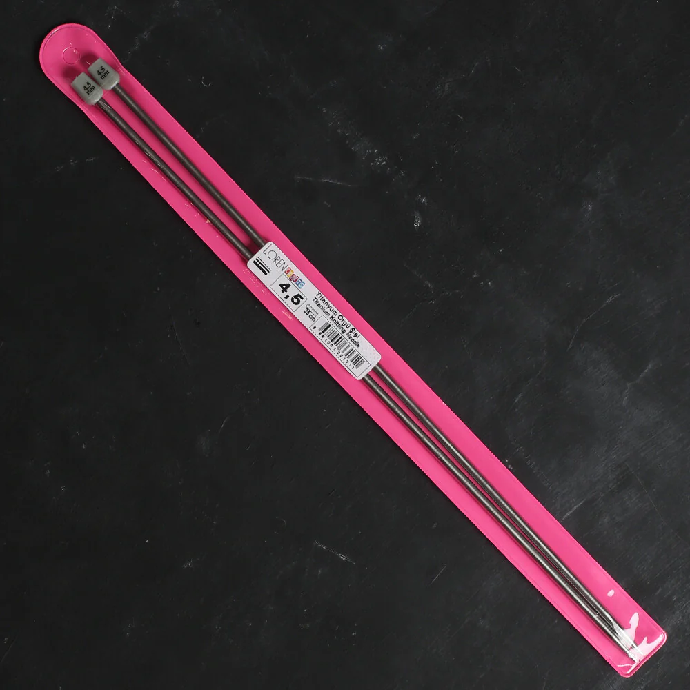 Loren Crafts 4.5mm 35 cm Titanium Knitting Needle - Image 2