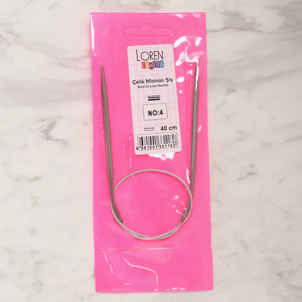 Loren Crafts 4mm 40 cm Steel Circular Knitting Needle - Image 4
