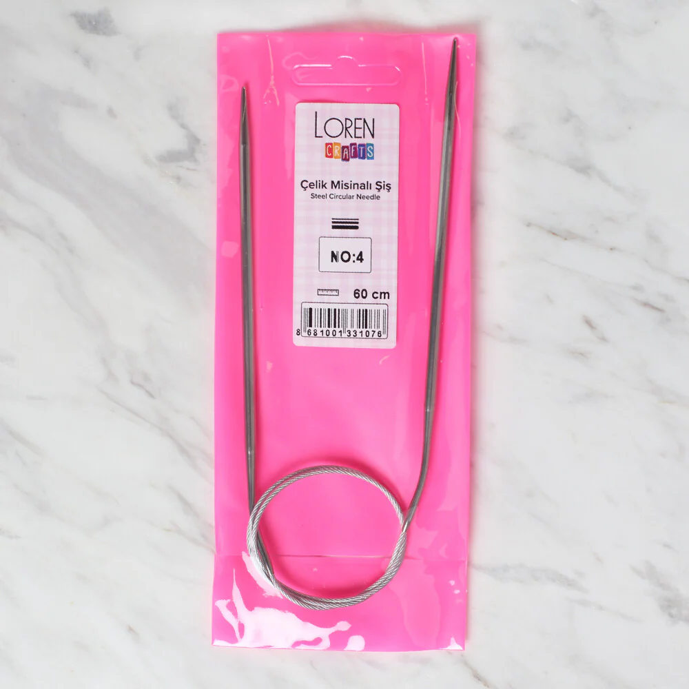 Loren Crafts 4mm 60 cm Steel Circular Knitting Needle - Image 4