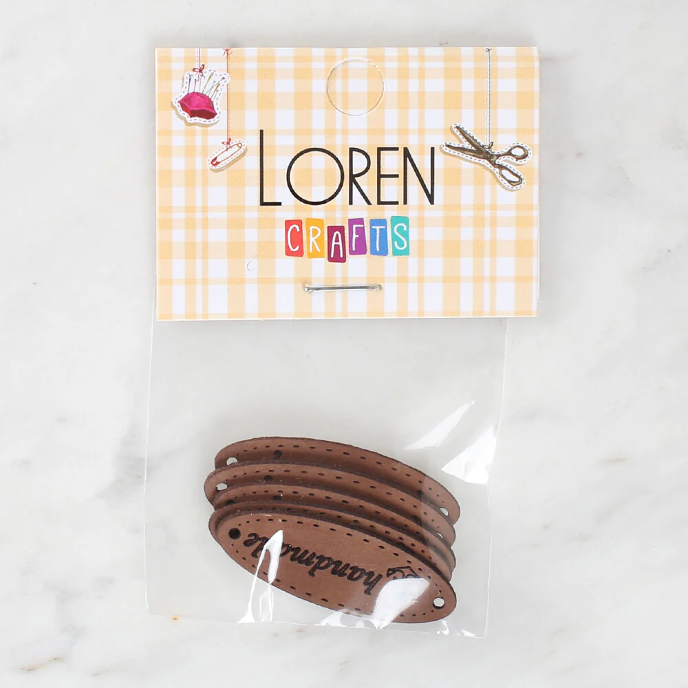 Loren Crafts 5 Pcs Handmade Leather Badge - 1546 - Image 2