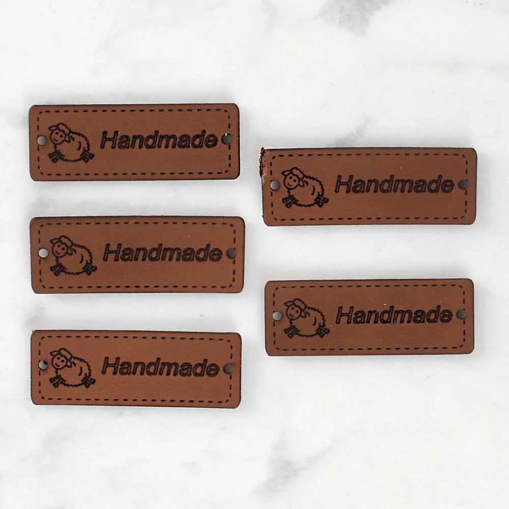 Loren Crafts 5 Pcs Handmade Leather Badge - 1560