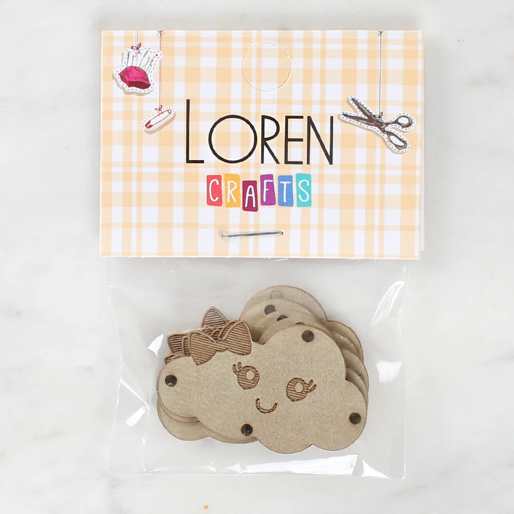 Loren Crafts 5 Pcs Patterned Leather Badge - 1575 - Image 2