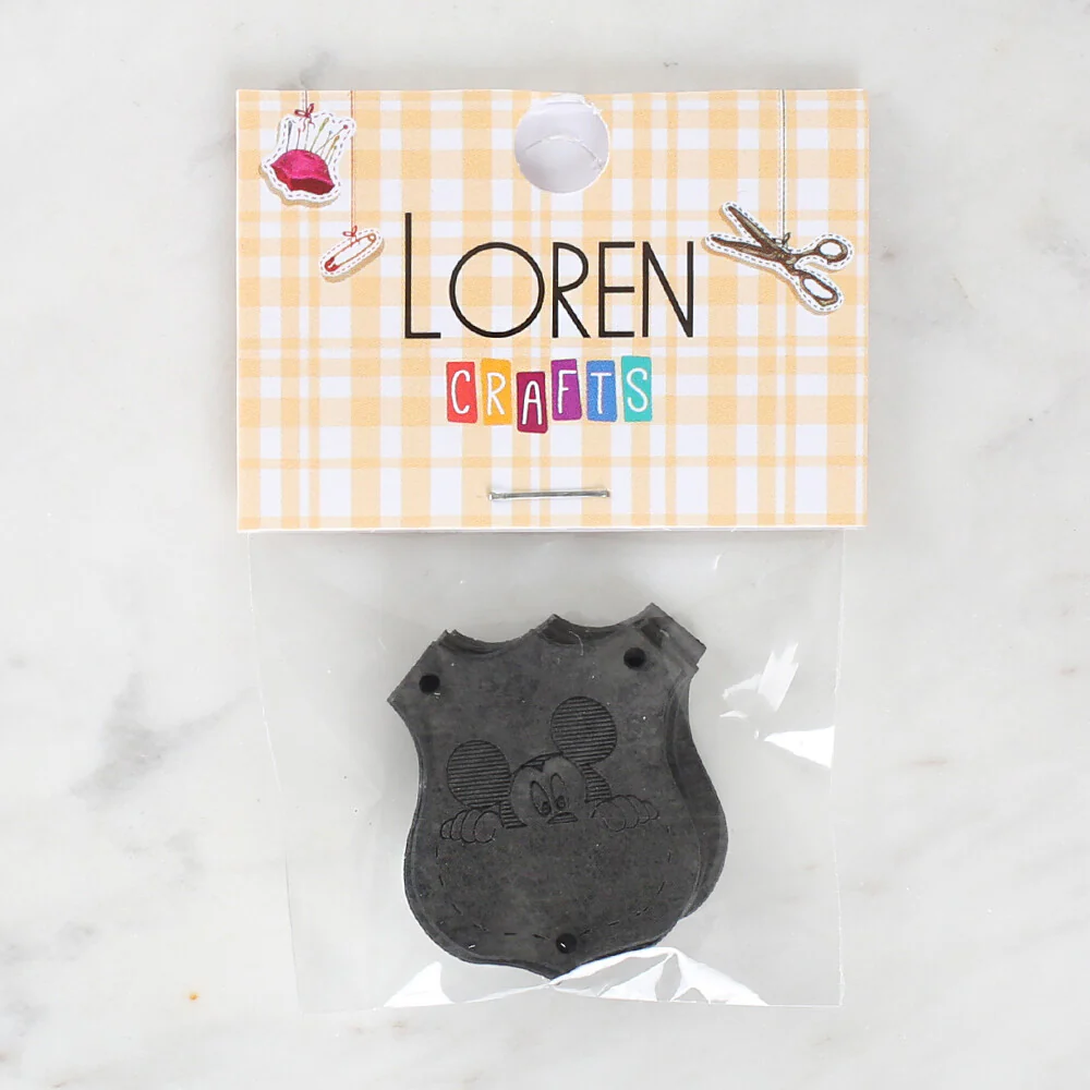 Loren Crafts 5 Pcs Patterned Leather Badge - 1576 - Image 2