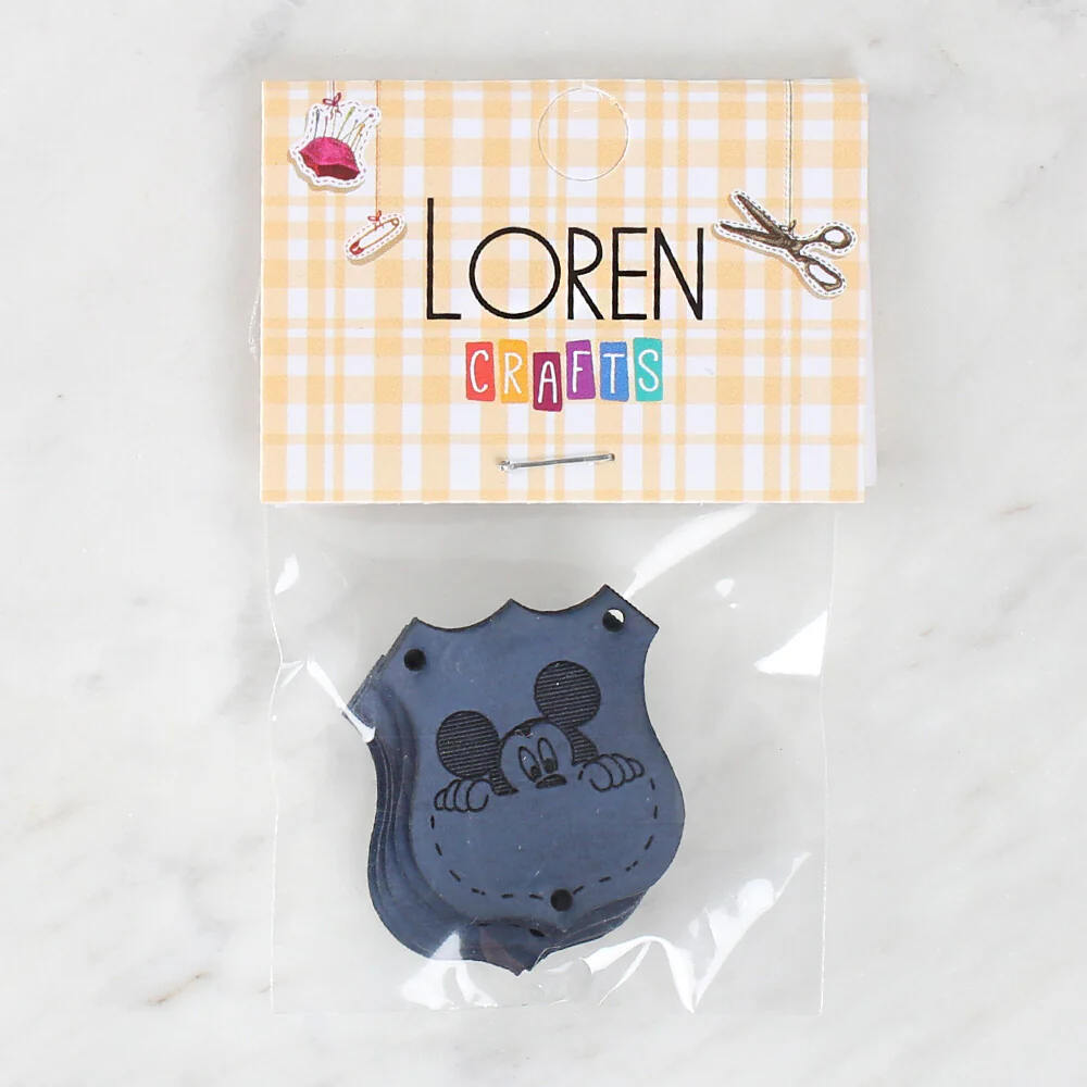 Loren Crafts 5 Pcs Patterned Leather Badge - 1577 - Image 2