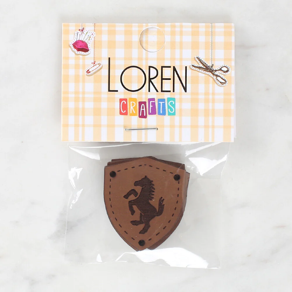 Loren Crafts 5 Pcs Patterned Leather Badge - 1583 - Image 2