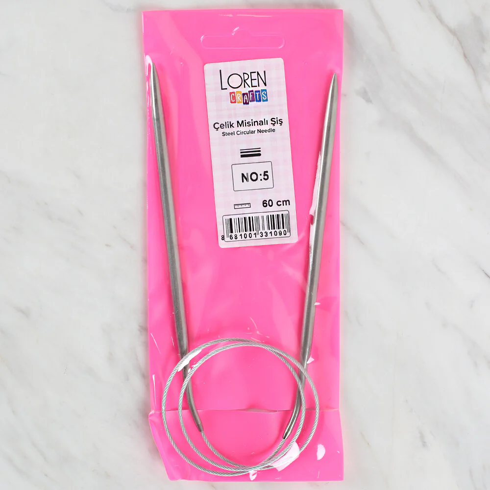 Loren Crafts 5mm 60 cm Steel Circular Needle - Image 2