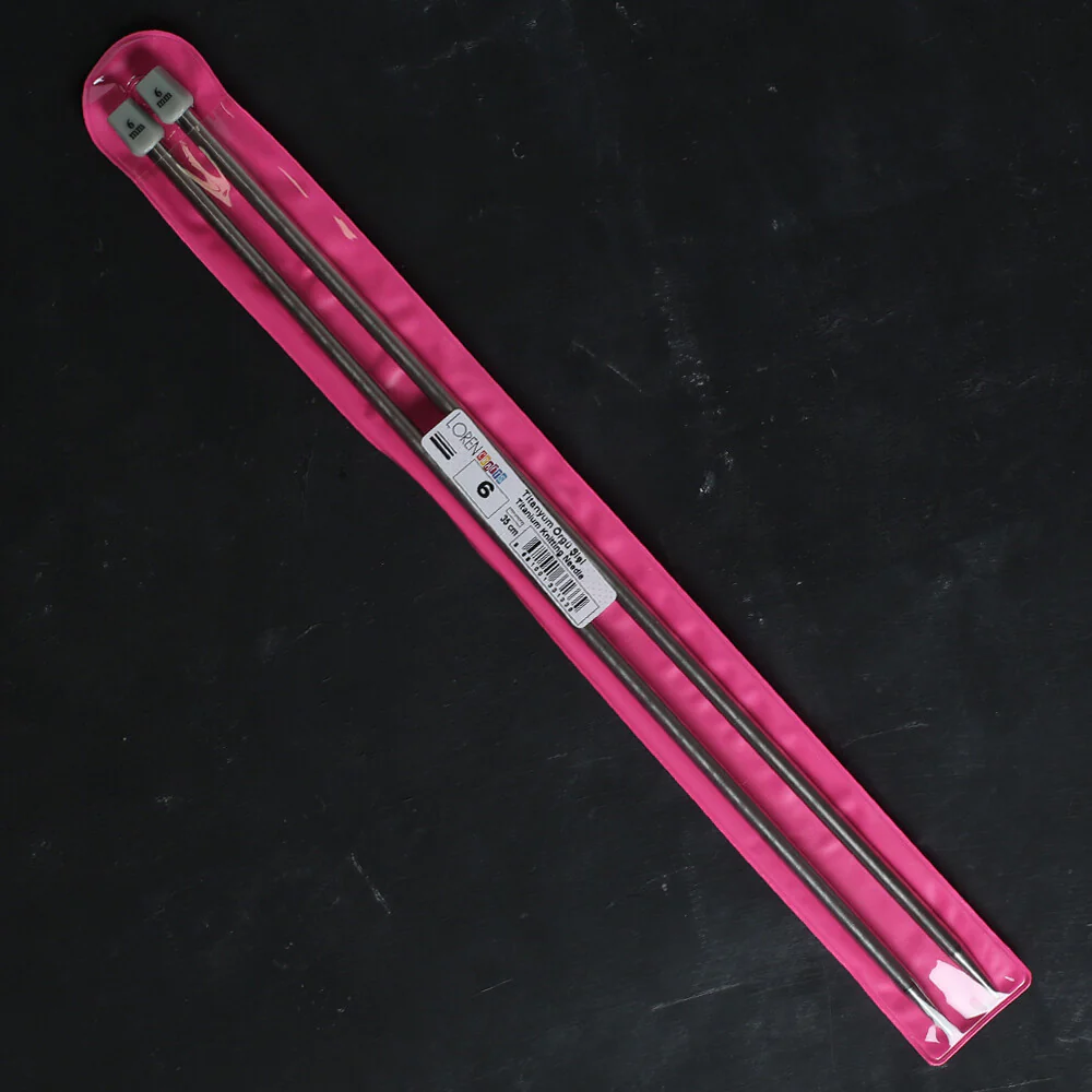 Loren Crafts 6mm 35 cm Titanium Knitting Needle - Image 2