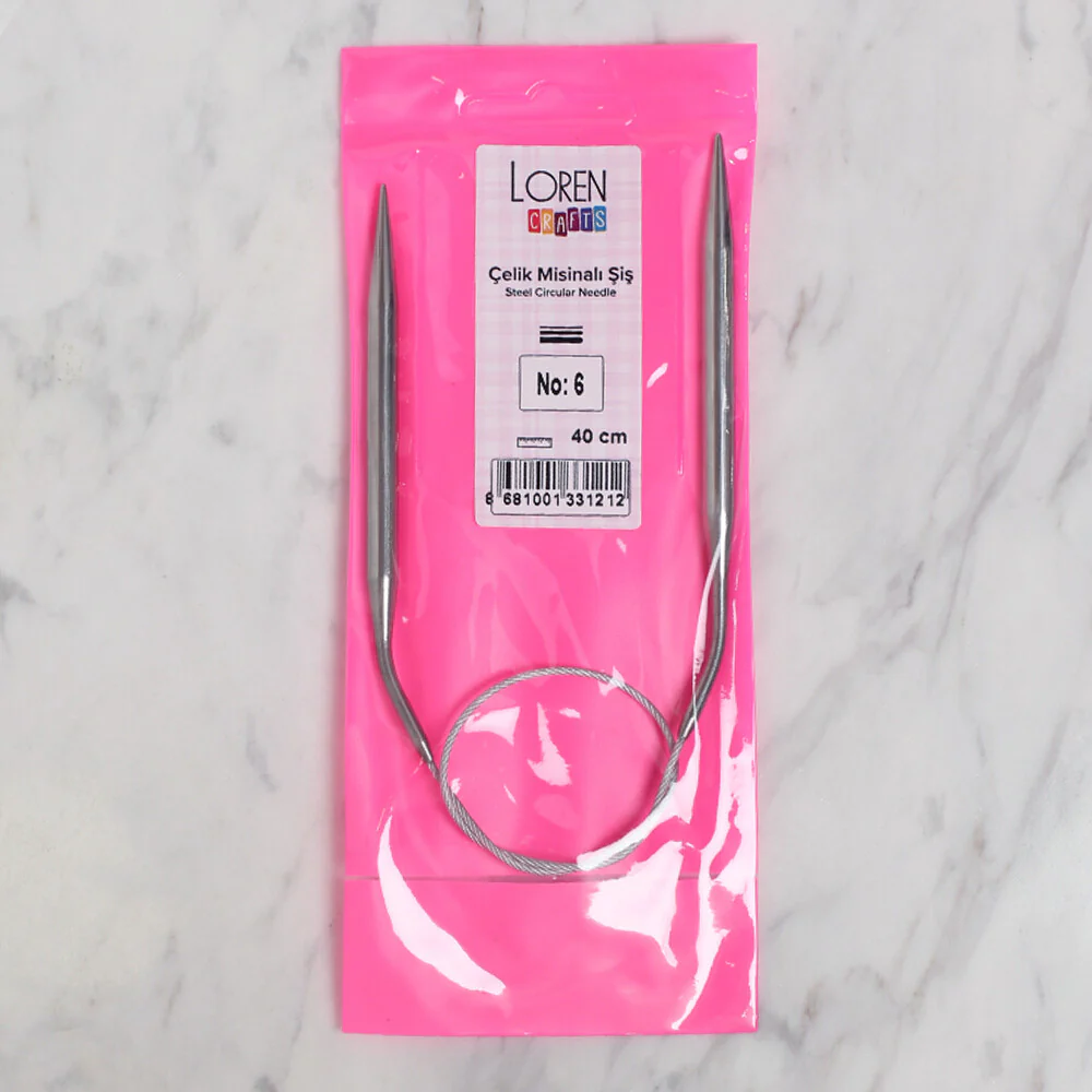 Loren Crafts 6mm 40 cm Steel Circular Knitting Needle - Image 4