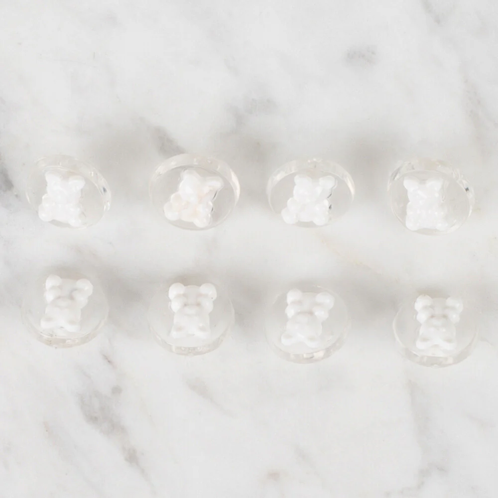 Loren Crafts 8 Pack Bear Button - 279 - Image 2