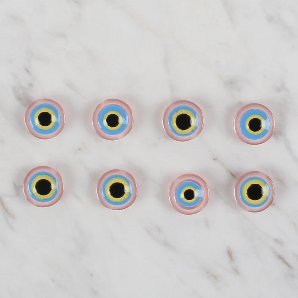Loren Crafts 8 Pack Blue Bead Button, Light Pink - 167 - Image 2