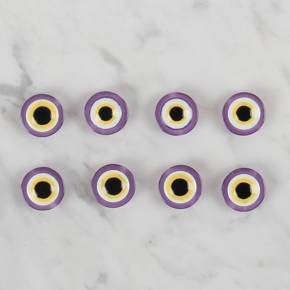 Loren Crafts 8 Pack Blue Bead Button, Purple - 169 - Image 2