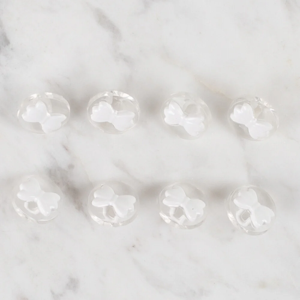 Loren Crafts 8 Pack Bow Button - 282 - Image 2