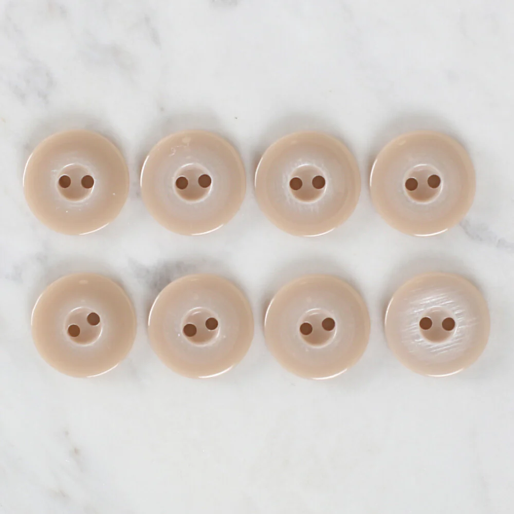 Loren Crafts 8 Pack Button, Beige - 1153 - Image 2