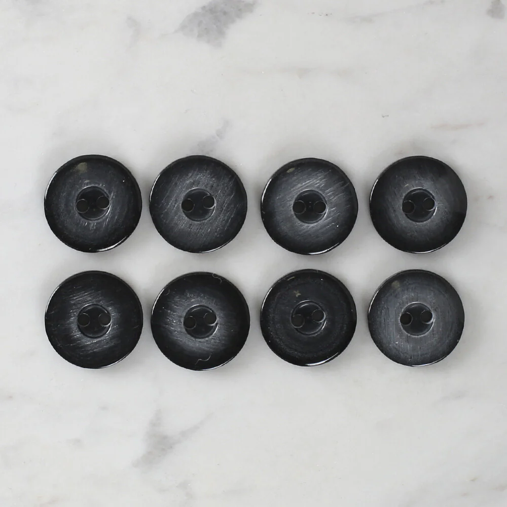 Loren Crafts 8 Pack Button, Black - 1146 - Image 2