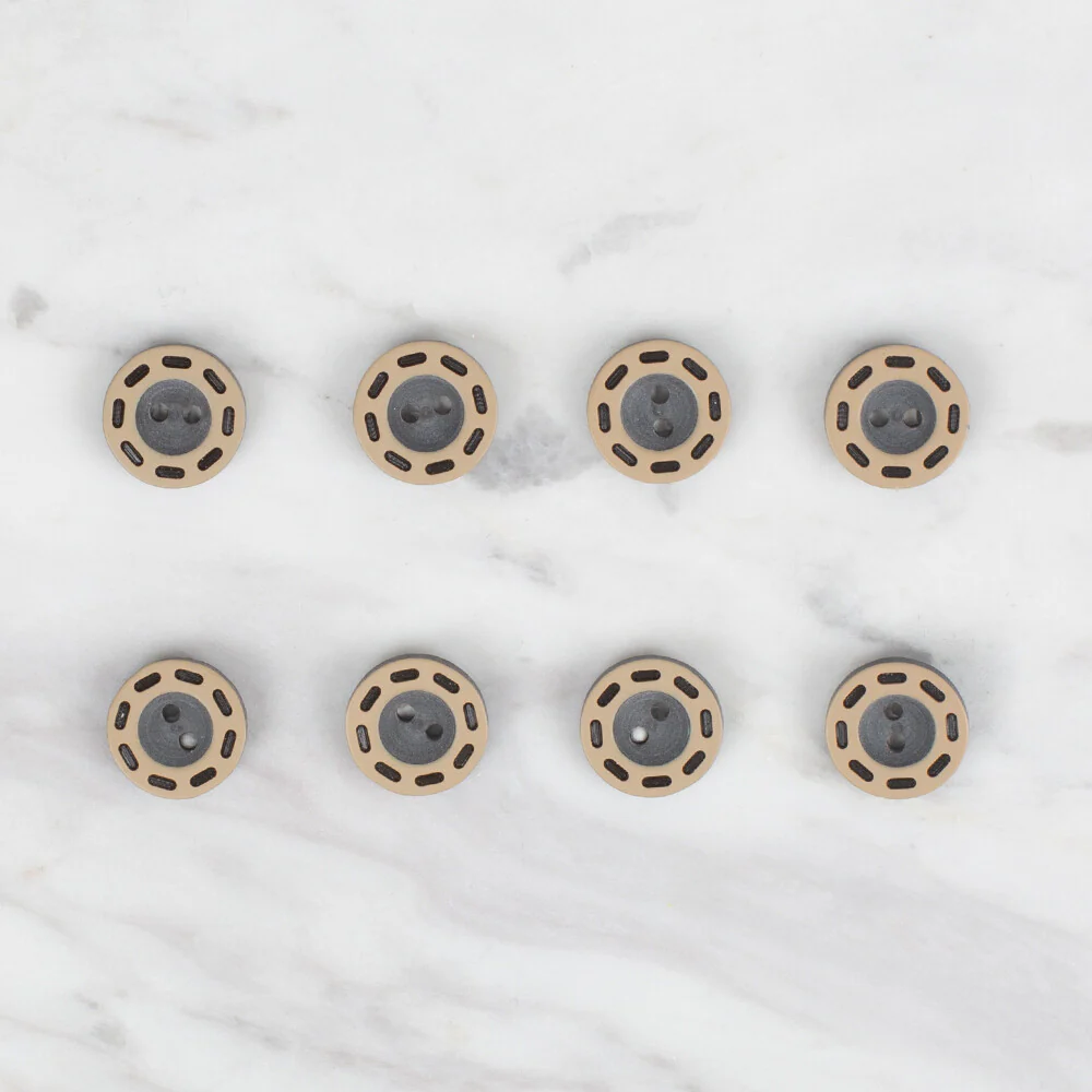 Loren Crafts 8 Pack Button, Black - 286 - Image 2