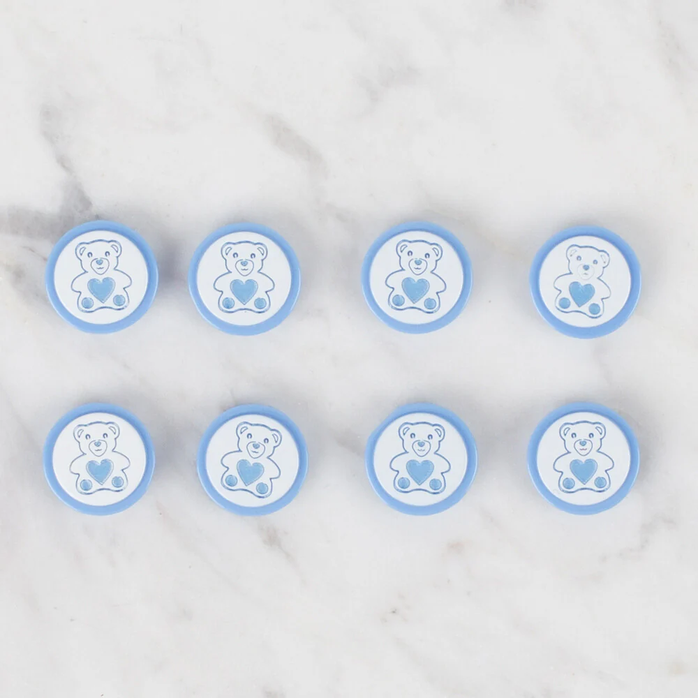Loren Crafts 8 Pack Button, Blue - 403 - Image 2