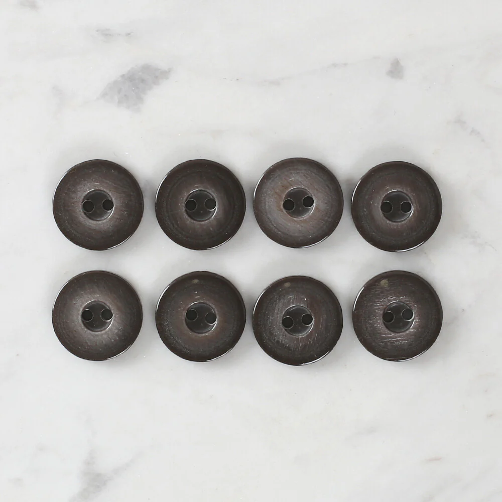 Loren Crafts 8 Pack Button, Brown - 1107 - Image 2