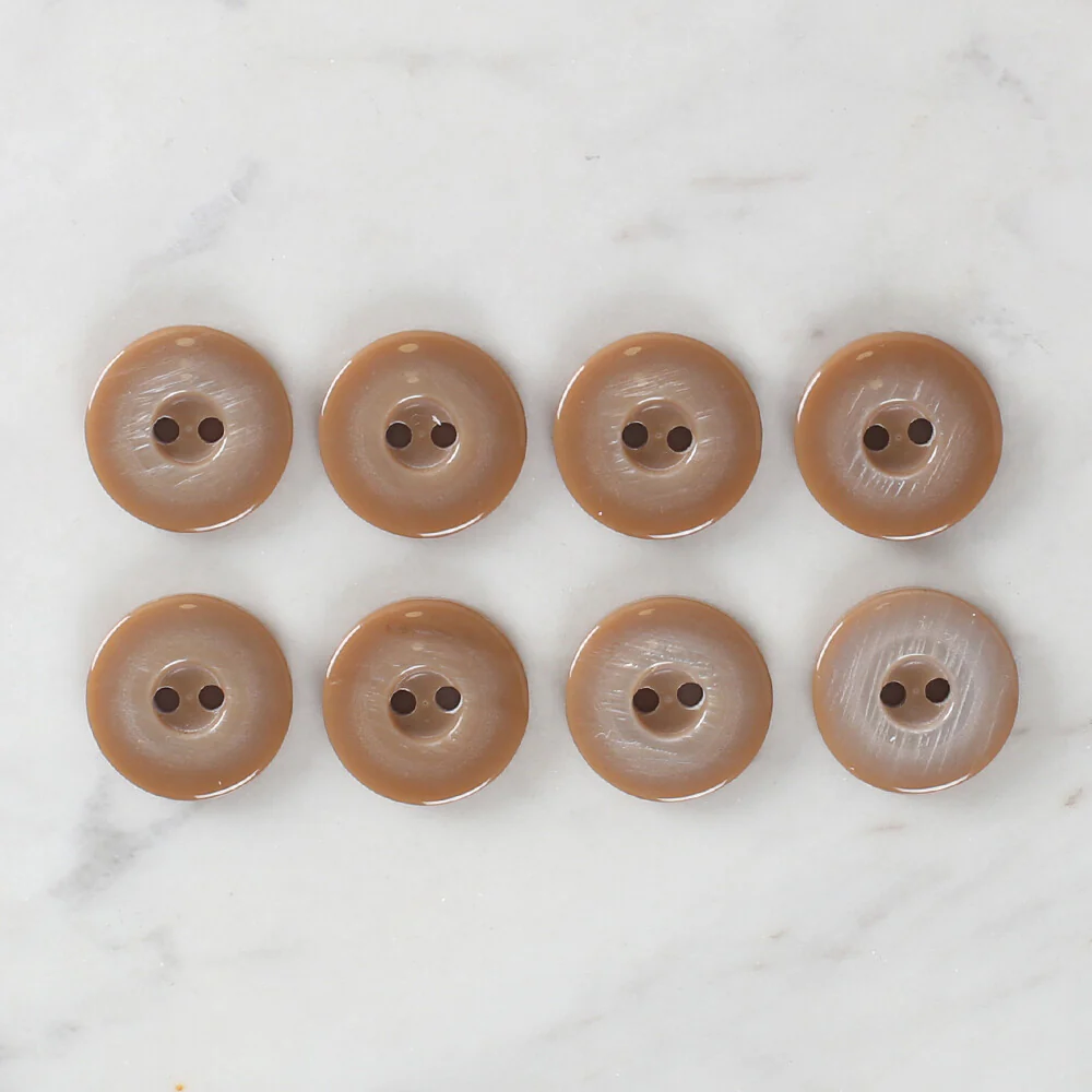 Loren Crafts 8 Pack Button, Brown - 1150 - Image 2