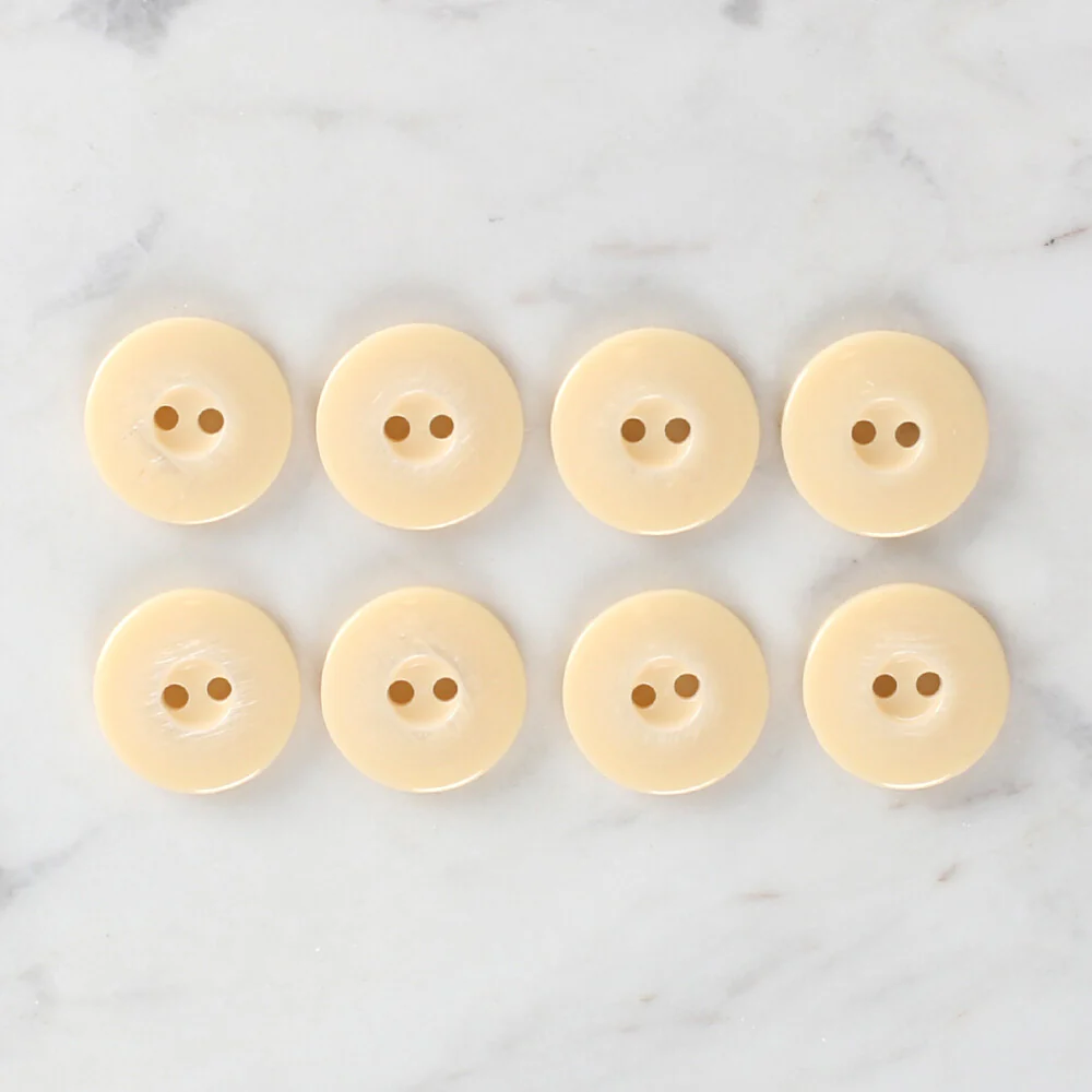 Loren Crafts 8 Pack Button, Cream - 1144 - Image 2