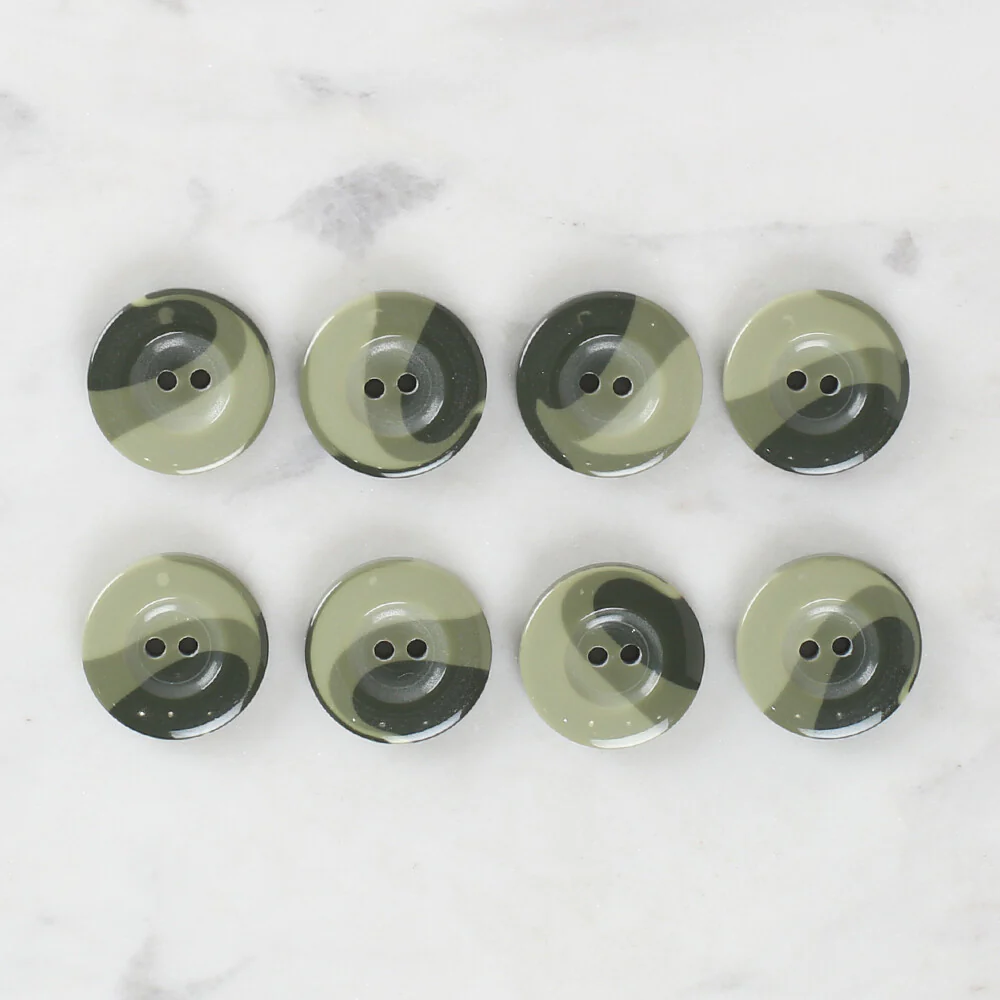 Loren Crafts 8 Pack Button, Green - 1135 - Image 2