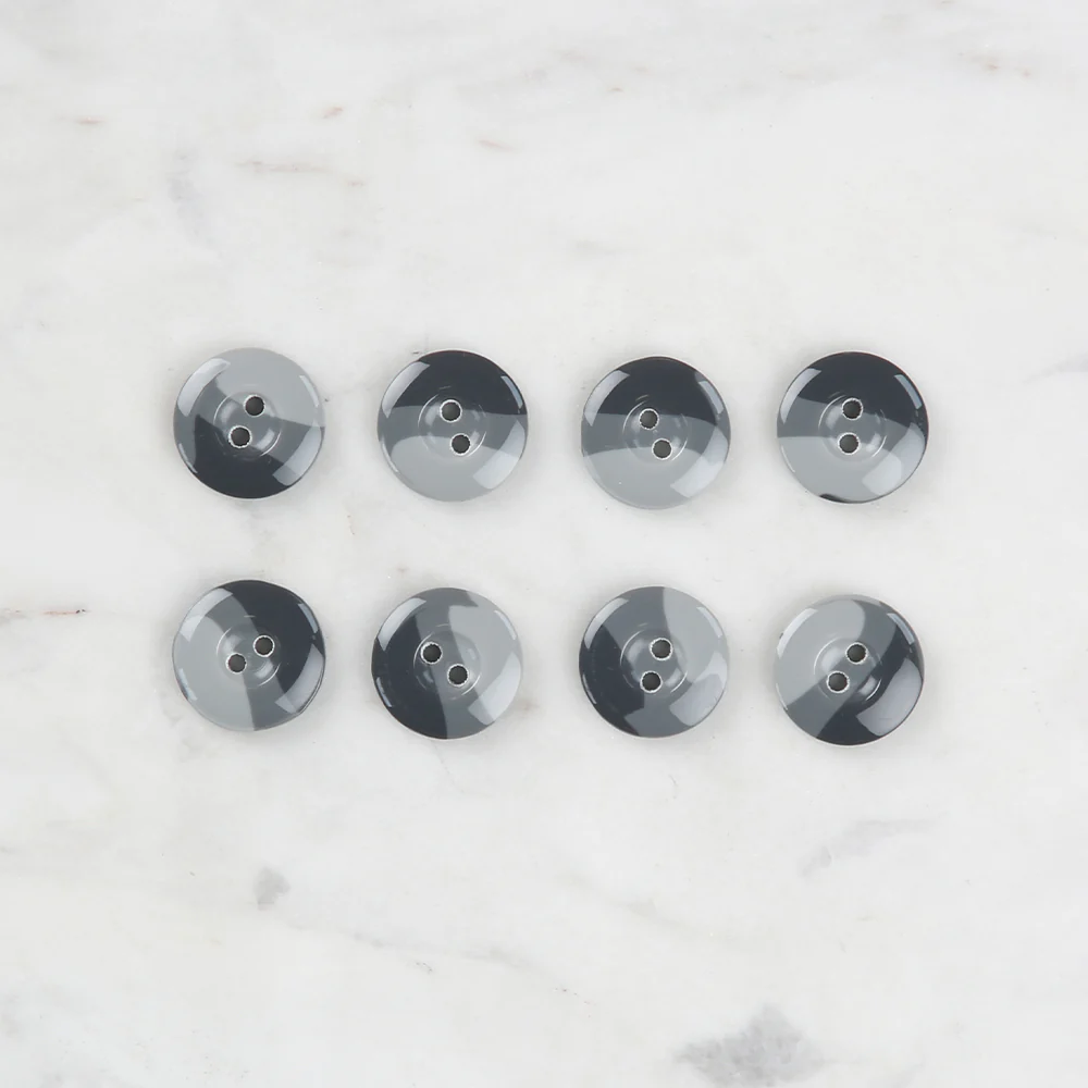 Loren Crafts 8 Pack Button, Grey - 1138 - Image 2