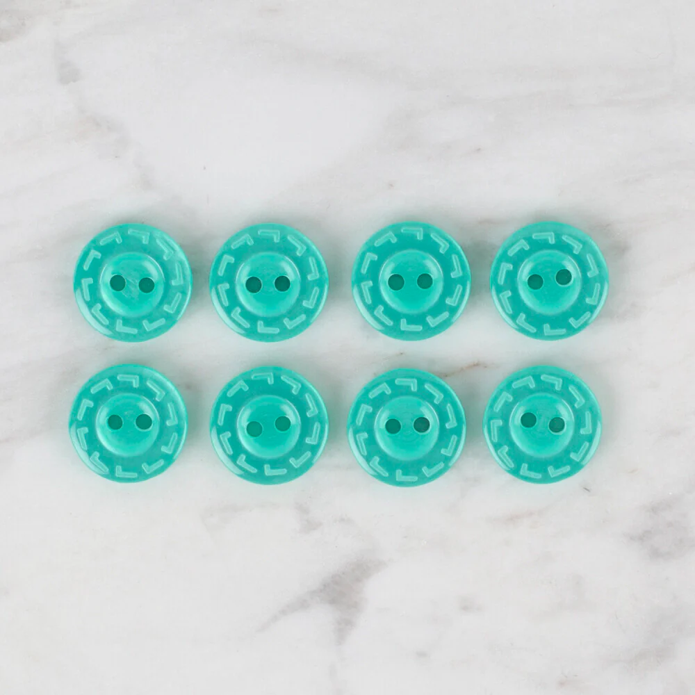 Loren Crafts 8 Pack Button, Green - 187 - Image 2