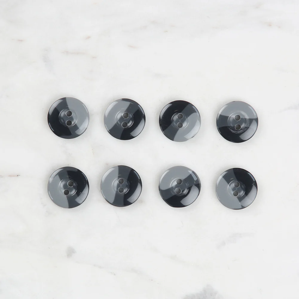 Loren Crafts 8 Pack Button, Grey - 1129 - Image 2