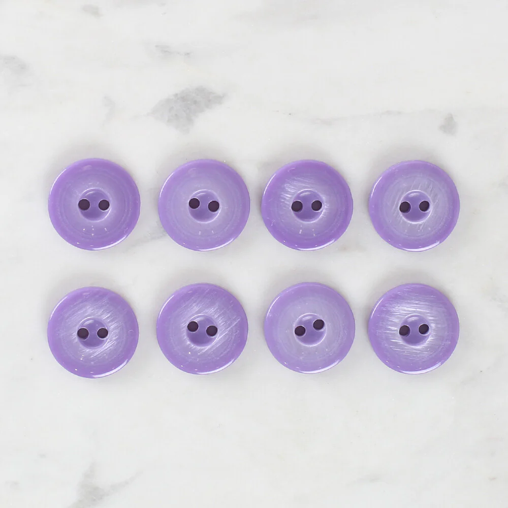 Loren Crafts 8 Pack Button, Purple - 1109 - Image 2