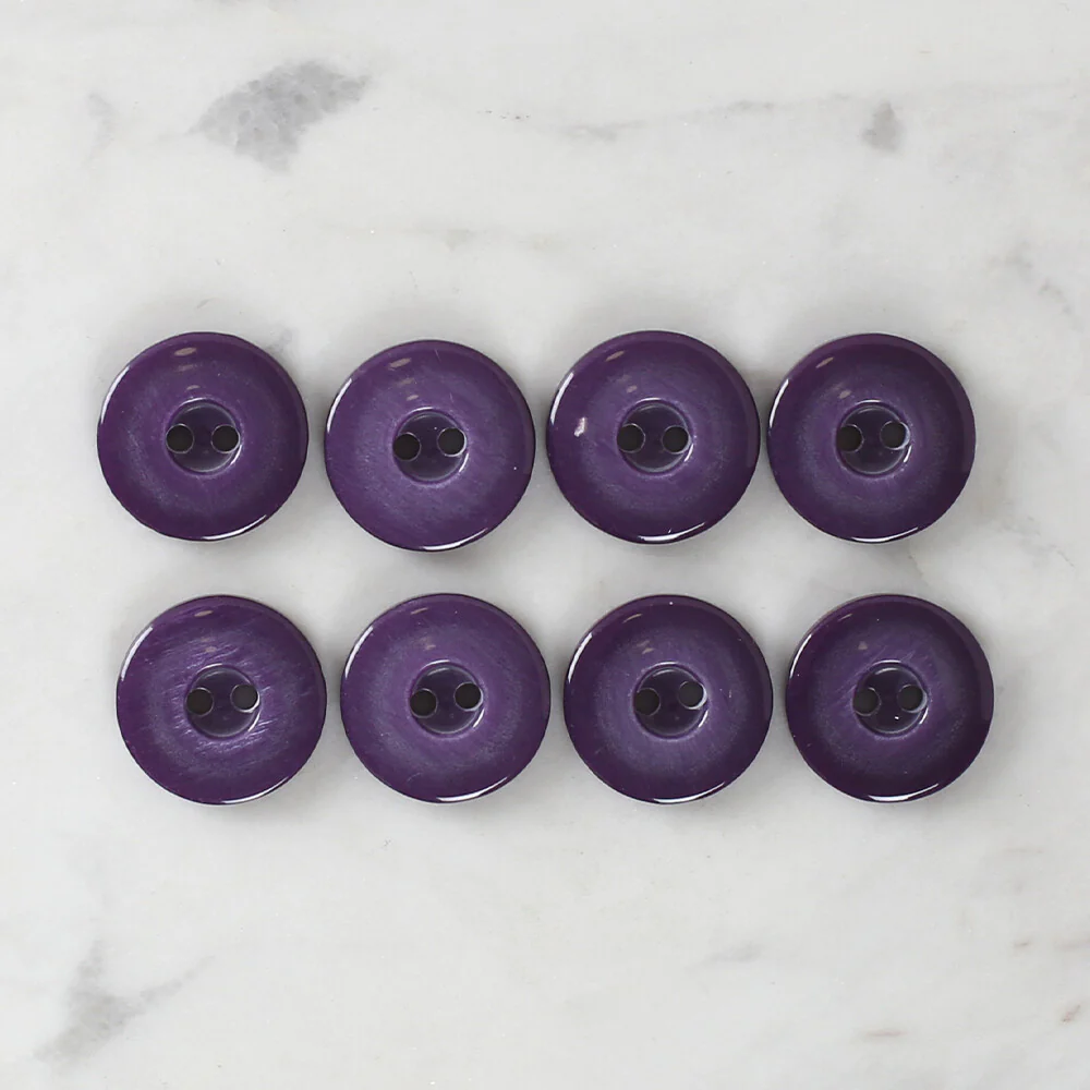 Loren Crafts 8 Pack Button, Purple - 1148 - Image 2