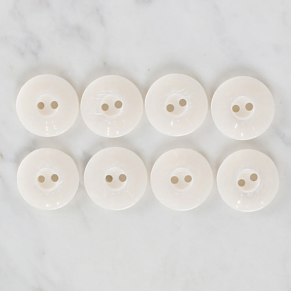 Loren Crafts 8 Pack Button, White - 1114 - Image 2