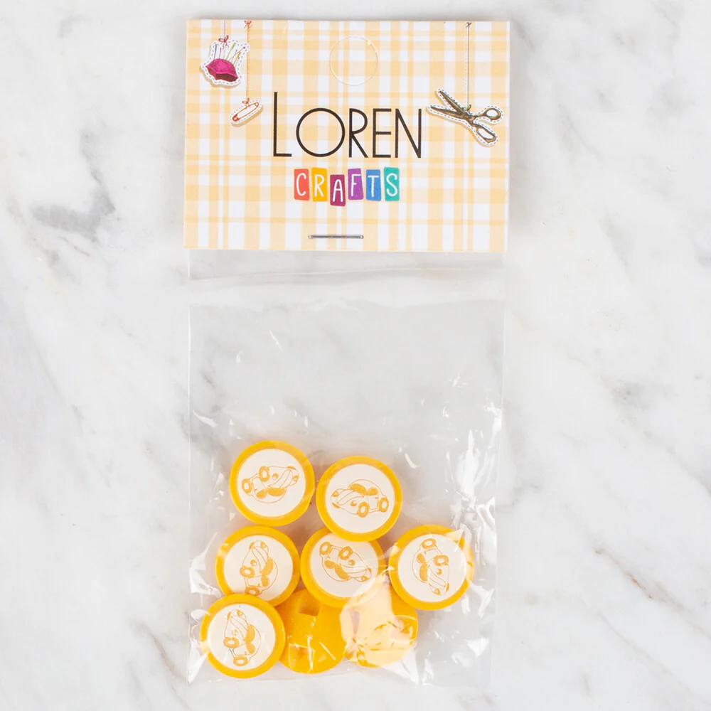 Loren Crafts 8 Pack Car Button - 399