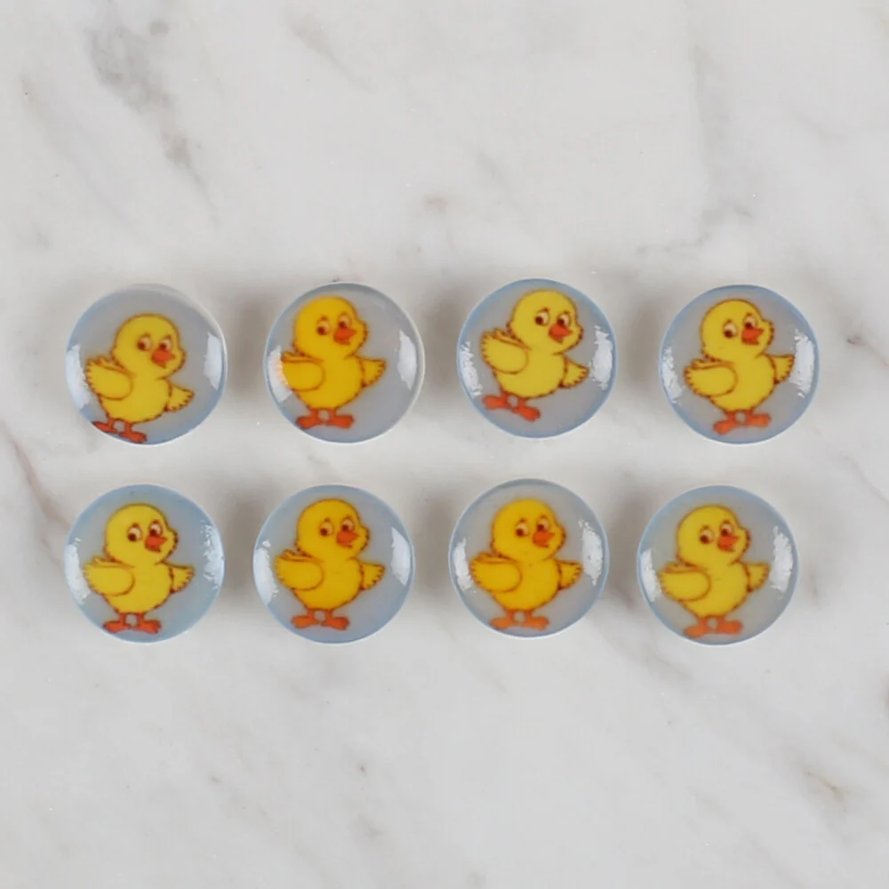 Loren Crafts 8 Pack Chick Button, Blue- 700 - Image 2