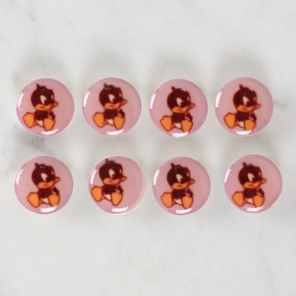 Loren Crafts 8 Pack Duck Patterned Button - 1205 - Image 2