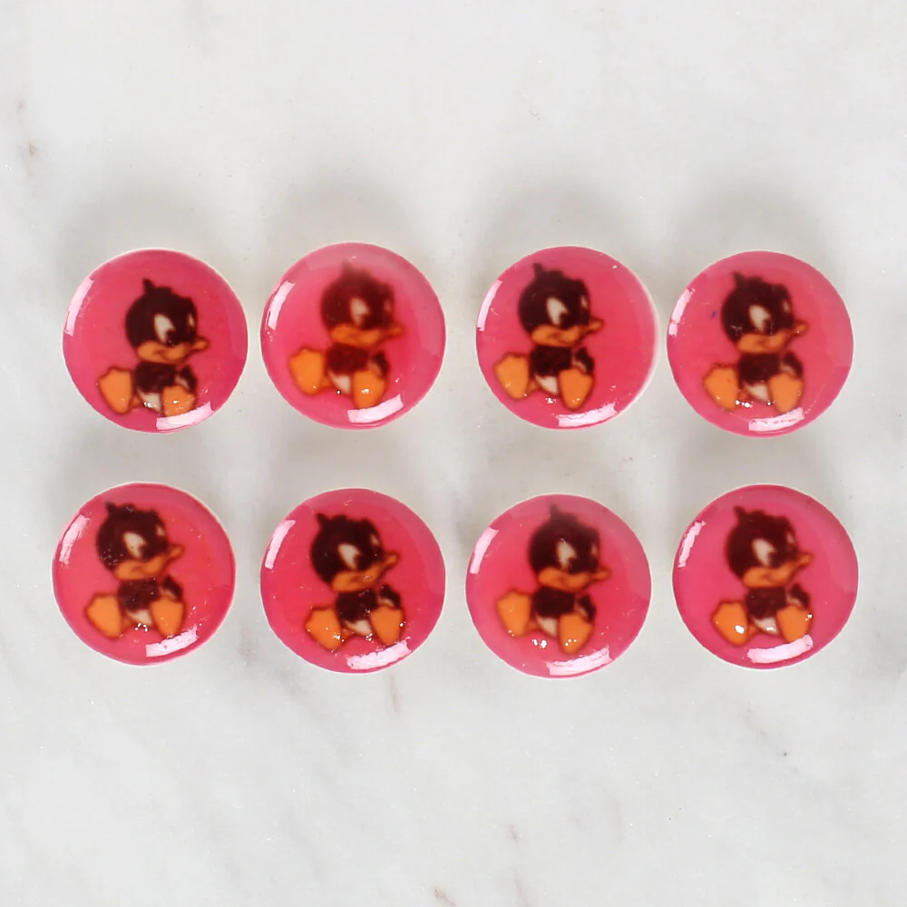 Loren Crafts 8 Pack Duck Patterned Button - 1209 - Image 2