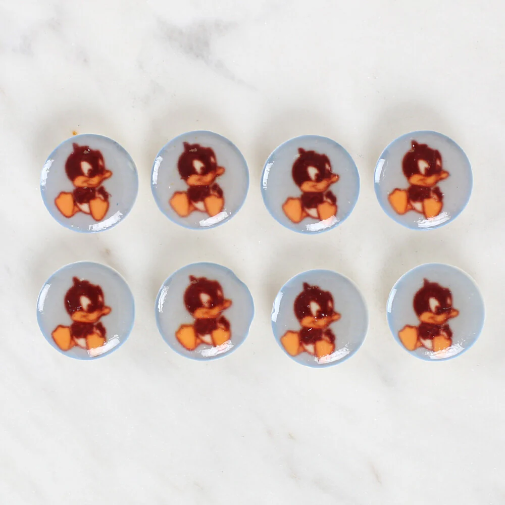 Loren Crafts 8 Pack Duck Patterned Button - 1211 - Image 2