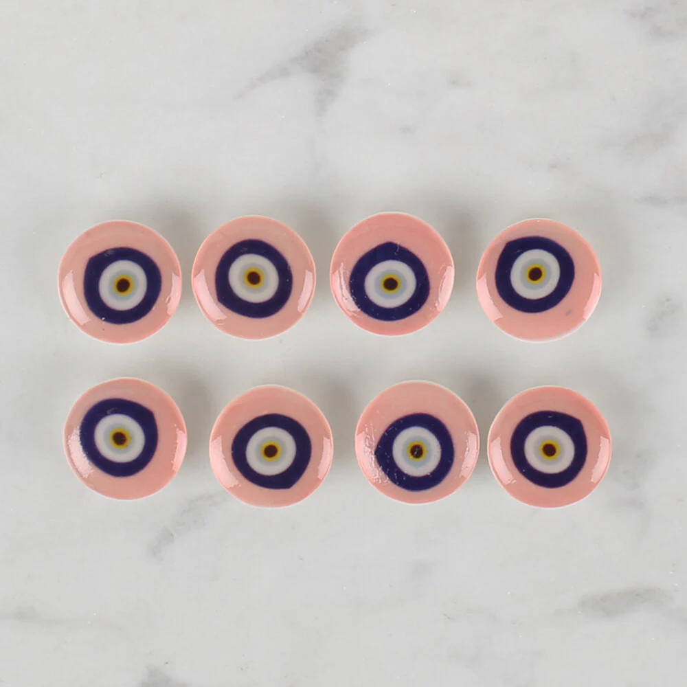 Loren Crafts 8 Pack Evil Eye Beads Button, Powder- 685 - Image 2
