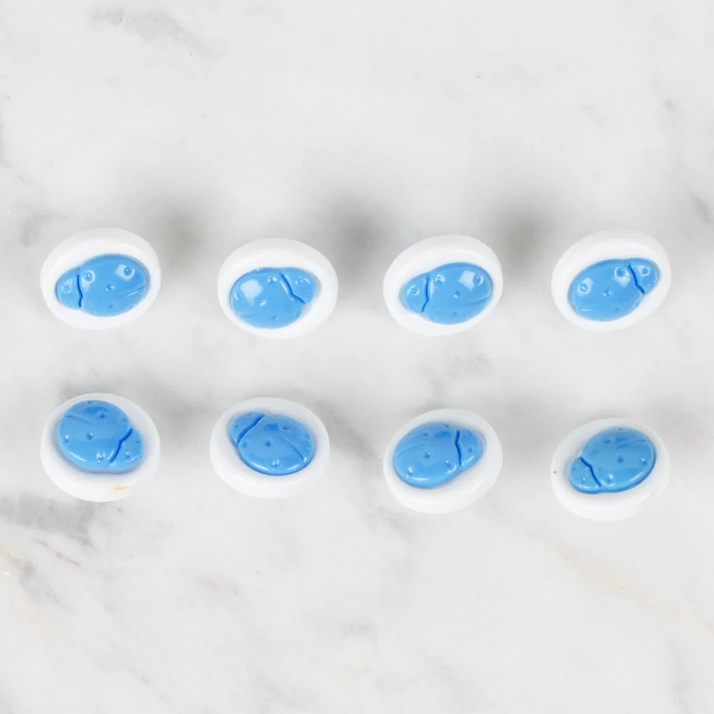 Loren Crafts 8 Pack Lady Bug Button, Blue - 644 - Image 2