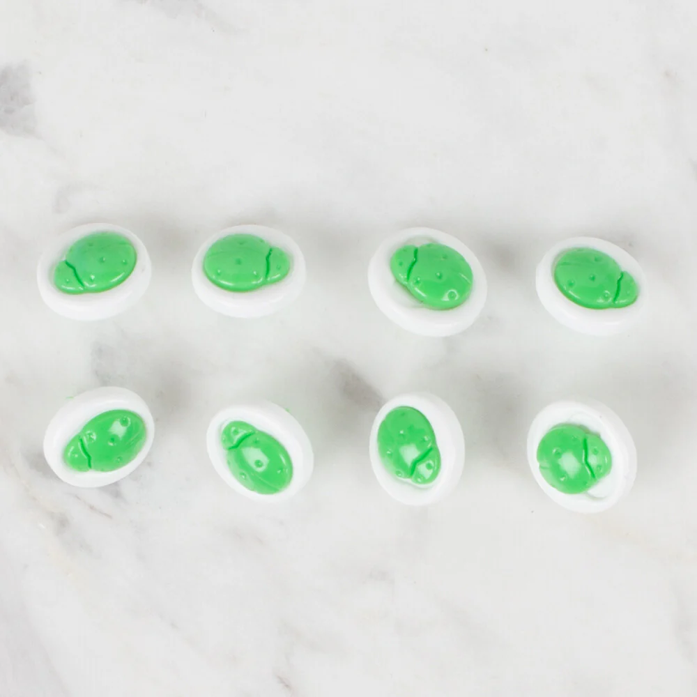 Loren Crafts 8 Pack Lady Bug Button, Green - 649 - Image 2