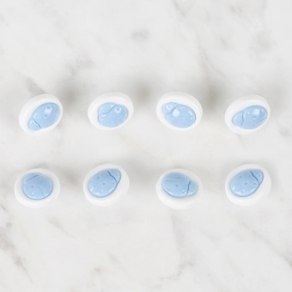 Loren Crafts 8 Pack Lady Bug Button, Light Blue - 643 - Image 2