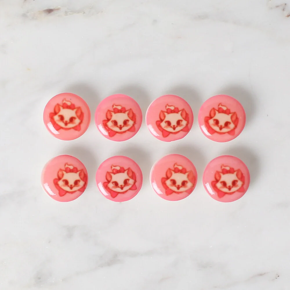 Loren Crafts 8 Pack Round Button - 445 - Image 2