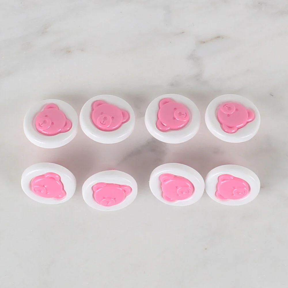 Loren Crafts 8 Pack Round  Button, Pink - 625 - Image 2
