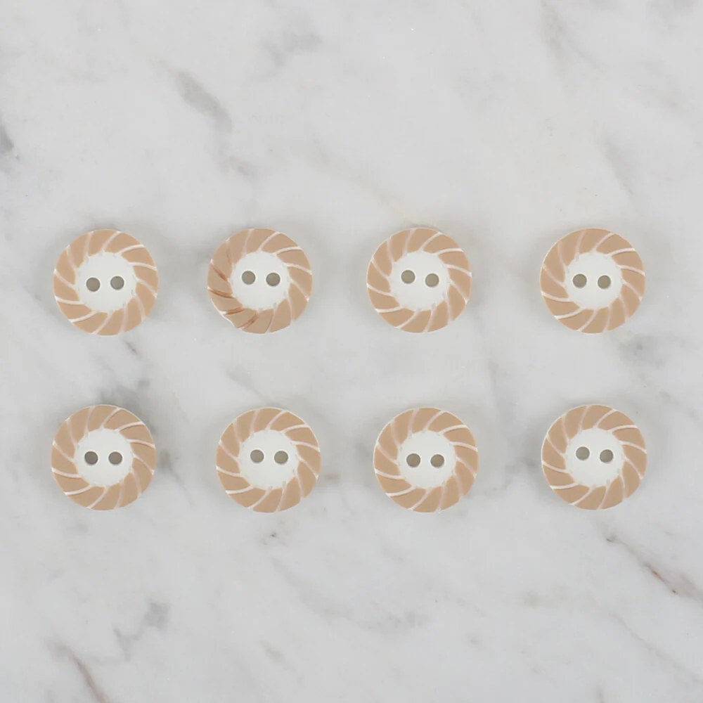 Loren Crafts 8 Pack Round Button, White - 345 - Image 2