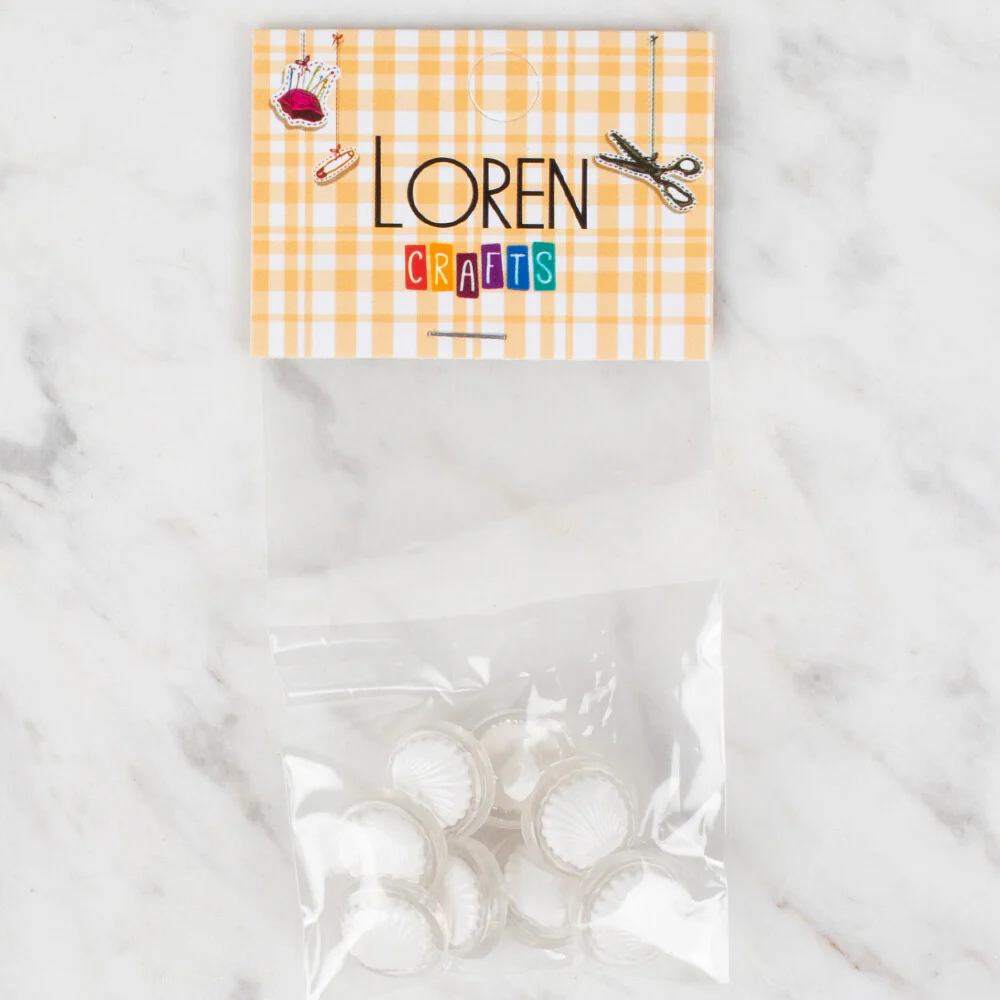 Loren Crafts 8 Pack Seashell Button - 280