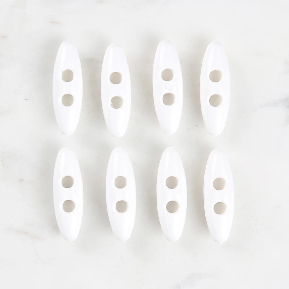 Loren Crafts 8 Pack Shepherd Button, White - 99 - Image 2