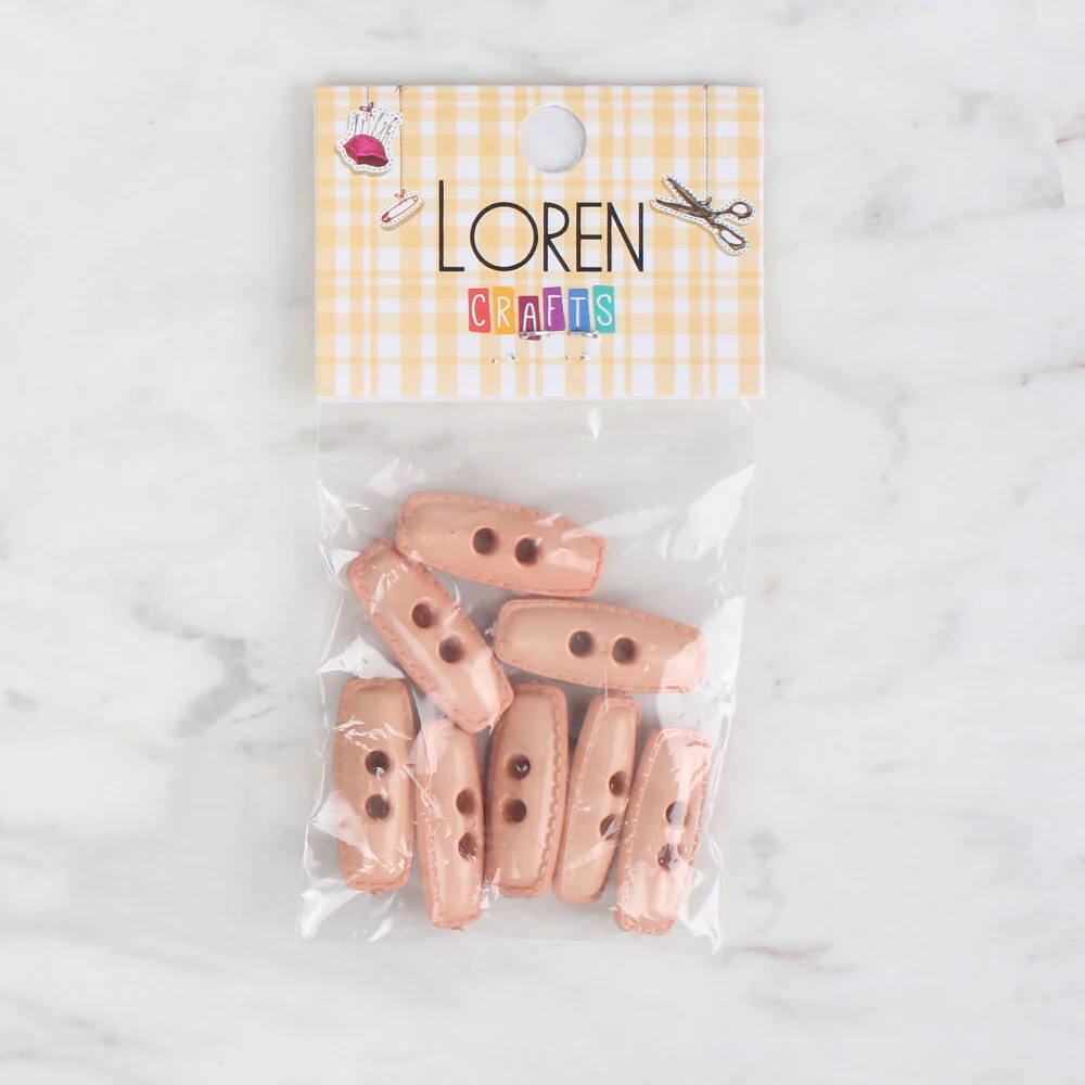 Loren Crafts 8 Pack Shepherd Button, Salmon - 083