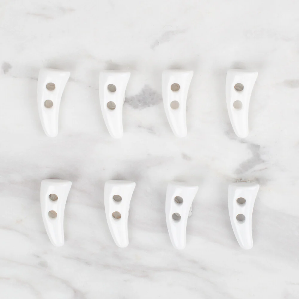 Loren Crafts 8 Pack Shepherd Button, White - 119 - Image 2