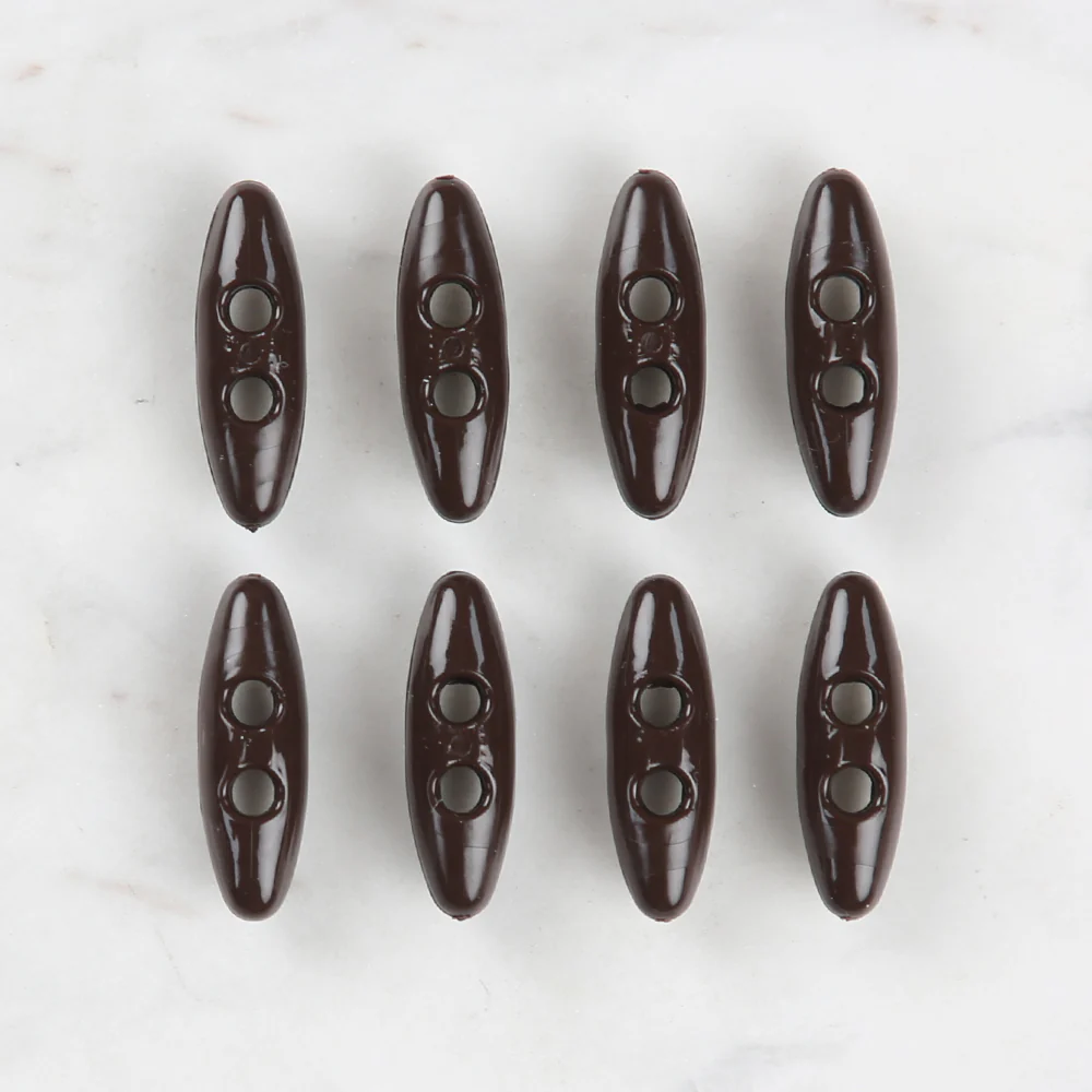 Loren Crafts 8 Pack Shepherd Button, Brown- 54 - Image 2