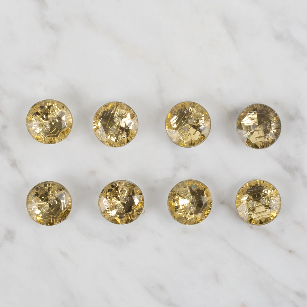 Loren Crafts 8 Pack Shiny Button, Gold - 226 - Image 2