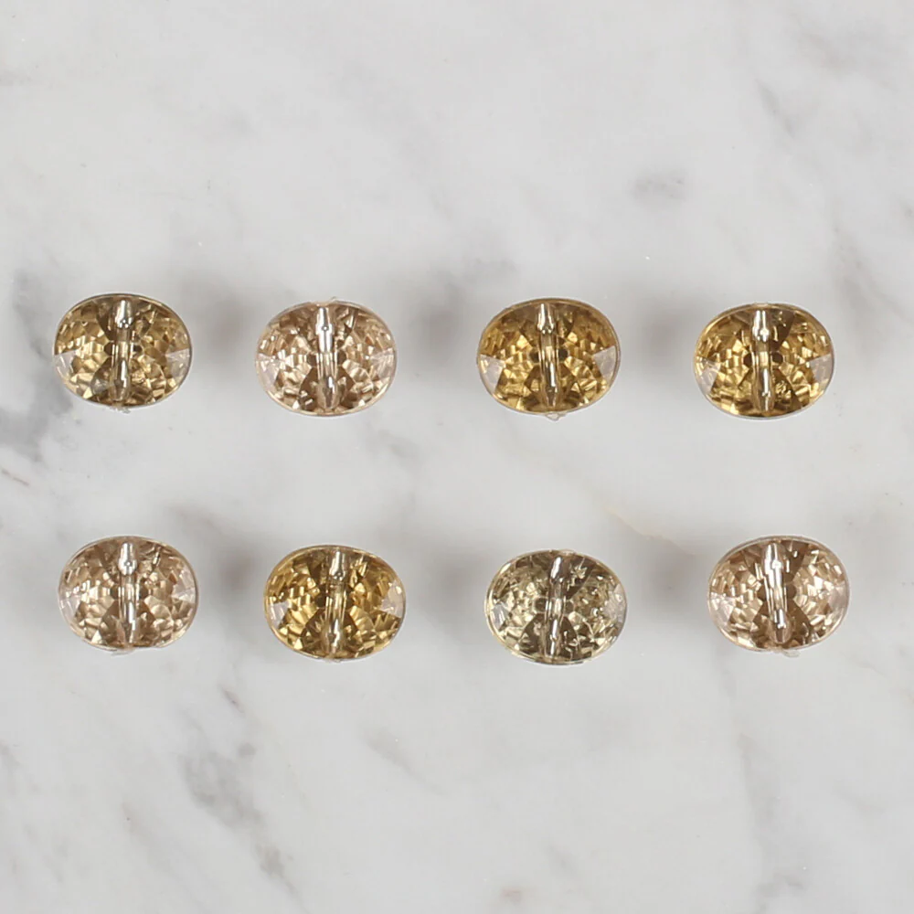 Loren Crafts 8 Pack Shiny Button, Gold - 244 - Image 2